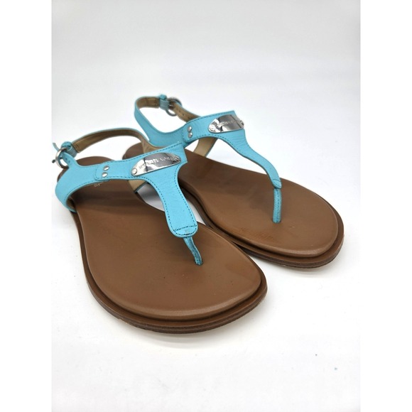 Michael Kors Shoes - The MICHAEL Michael Kors® MK Plate Thong Sandals Light Blue Women size 7.5M